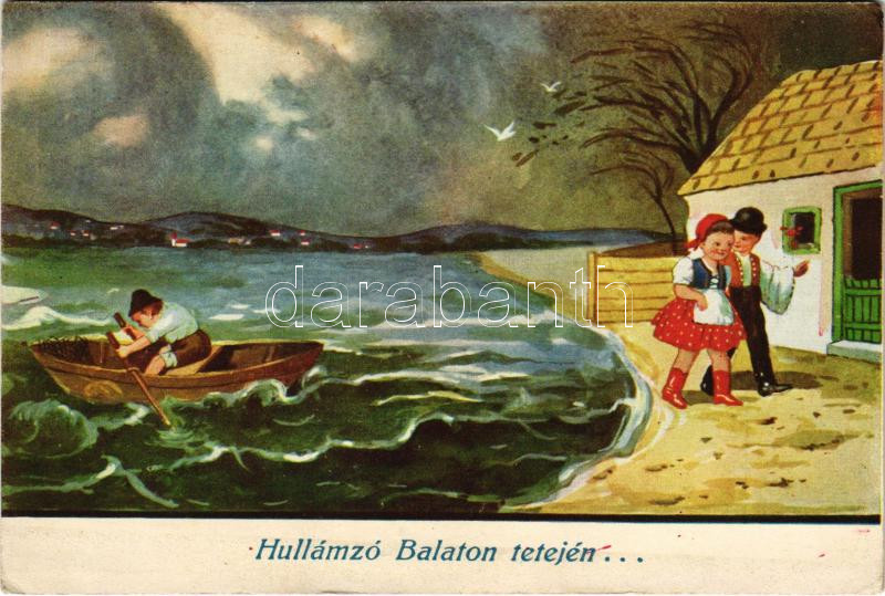 Balaton, Hullámzó Balaton tetején... magyar népviselet (EK)