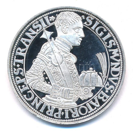 DN 'Magyar tallérok utánveretben - Báthory Zsigmond tallérja 1589' Ag emlékérem, tanúsítvánnyal (20g/0.999/38,6mm) T:1- (PP)