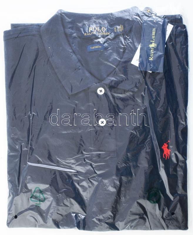 Polo Ralph Lauren férfi teniszpóló, sötétkék, Custom Fit, S-es méret. Új állapotban, eredeti csomagolásban.