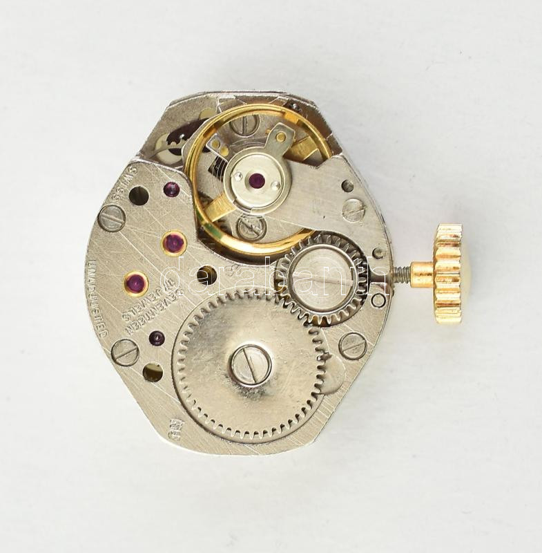 Seika mechanikus gyűrű óra kövekkel. Kézi felhúzós. Fém tokos d: 21x19 mm - Image 3