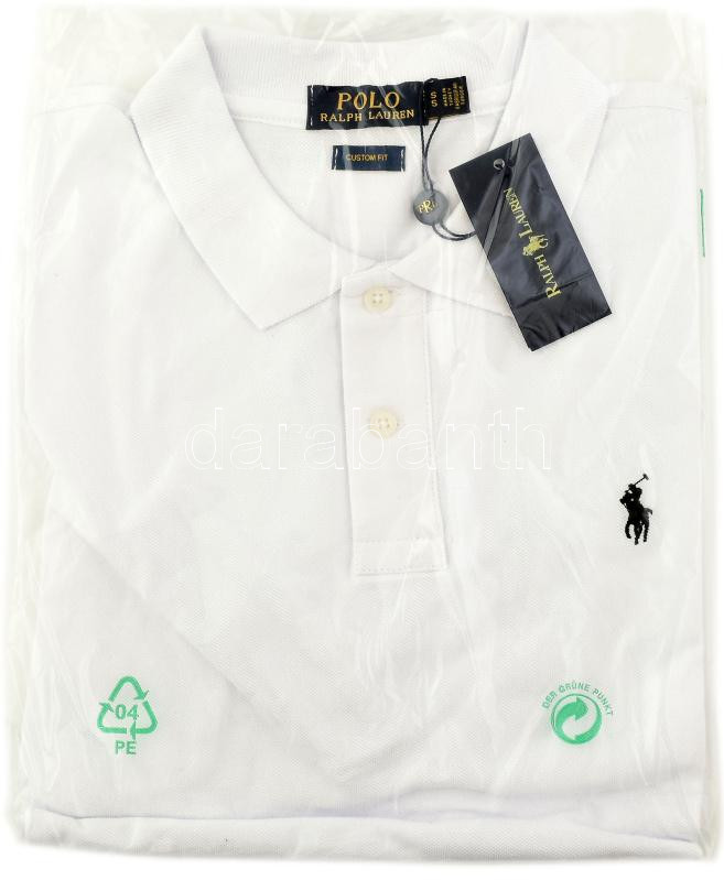 Polo Ralph Lauren férfi teniszpóló, fehér, Custom Fit, S-es méret. Új állapotban, eredeti csomagolásban.