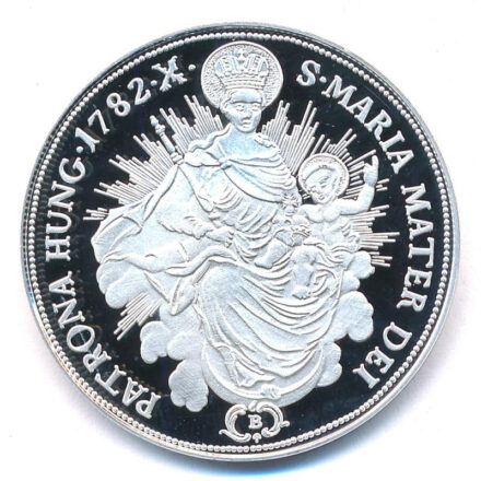 DN 'Magyar tallérok utánveretben - II. József tallérja 1782' Ag emlékérem, tanúsítvánnyal (20g/0.999/38,6mm) T:PP