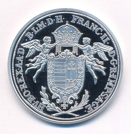 DN 'Magyar tallérok utánveretben - I. Ferenc tallérja 1792' Ag emlékérem tanúsítvánnyal (20g/0.999/38,6mm) T:PP