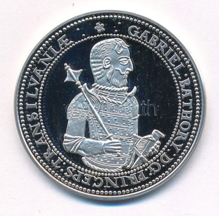 DN 'Magyar tallérok utánveretben - Báthory Gábor tallérja 1609.' kétoldalas Ag emlékérem tanúsítvánnyal, kapszulában (20g/0.999/38.61mm) T:PP