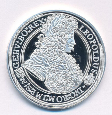 DN 'Magyar tallérok utánveretben - I. Lipót tallérja - 1687' Ag emlékérem tanúsítvánnyal, kapszulában (20g/0.999/38,6mm) T:PP