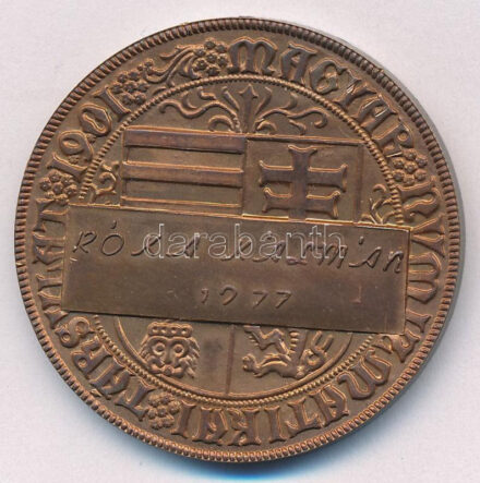 Gerl Károly (1857-1907) 1977. 'Magyar Numizmatikai Társulat tagsági érem - Szent László' bronz emlékérem (39mm) T:1- Adamo MNT1