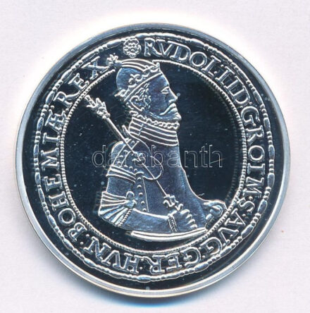 DN 'Magyar tallérok utánveretben - Rudolf tallérja 1601' Ag emlékérem tnaúsítvánnyal, kapszulában (20g/0.999/38,6mm) T:PP