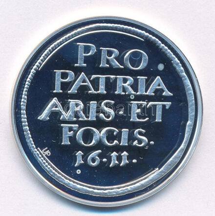 DN 'Magyar tallérok utánveretben - Báthory Gábor tallérja 1611' Ag emlékérem tanúsítvánnyal, kapszulában (20g/0.999/38,6mm) T:1 (PP) fo.