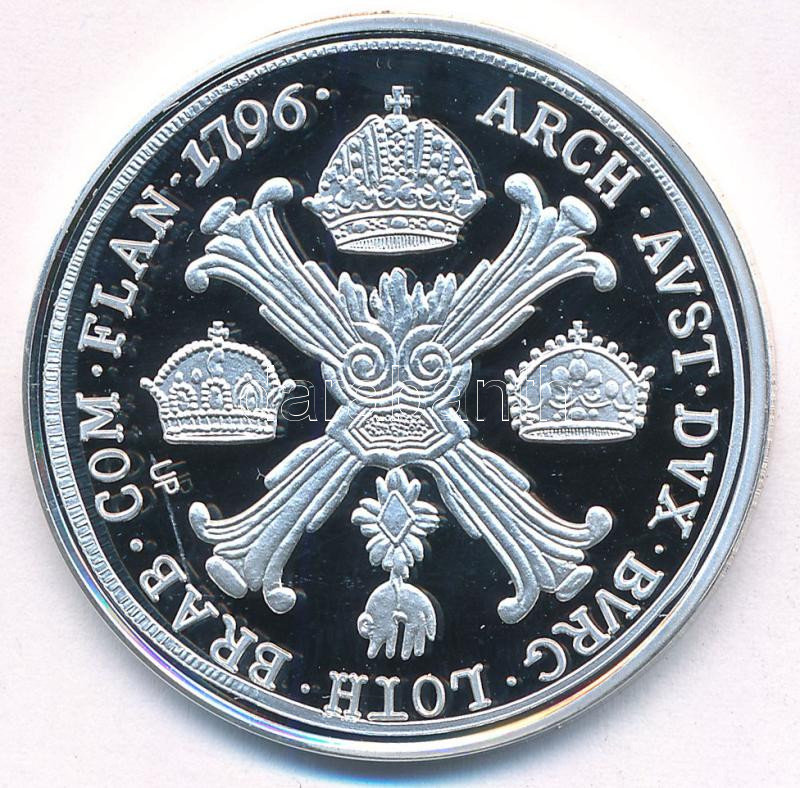 DN 'Magyar tallérok utánveretben -I. Ferenc tallérja 1796' Ag emlékérem tanúsítvánnyal (20g/0.999/38,6mm) T:PP - Image 2