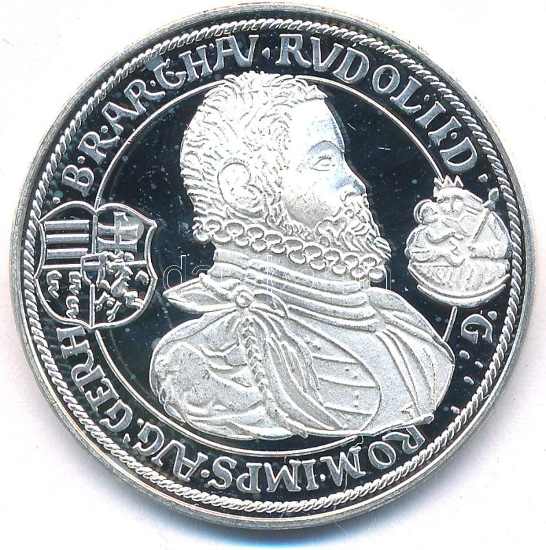 DN 'Magyar tallérok utánveretben - Rudolf tallérja 1598' Ag emlékérem tanúsítvánnyal (20g/0.999/38,6mm) T:PP