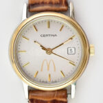 Certina Mc Donalds kézi felhúzós karóra. Hibátlan számlappal, karcos plexivel, működő, jó állapotban d: 24 mm Certina tokkal