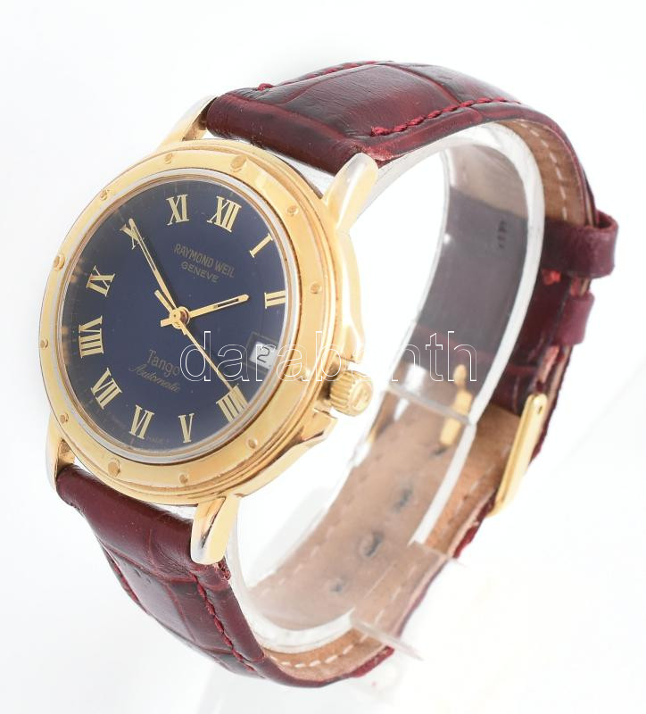 Raimond Weil Tango automata karóra. Hibátlan számlappal, eredeti dobozában, bőr szíjjal, működő, jó állapotban d: 36 mm - Image 3