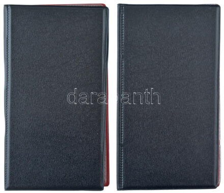 2db Kisalakú műbőr éremtartó album használt, de jó állapotban