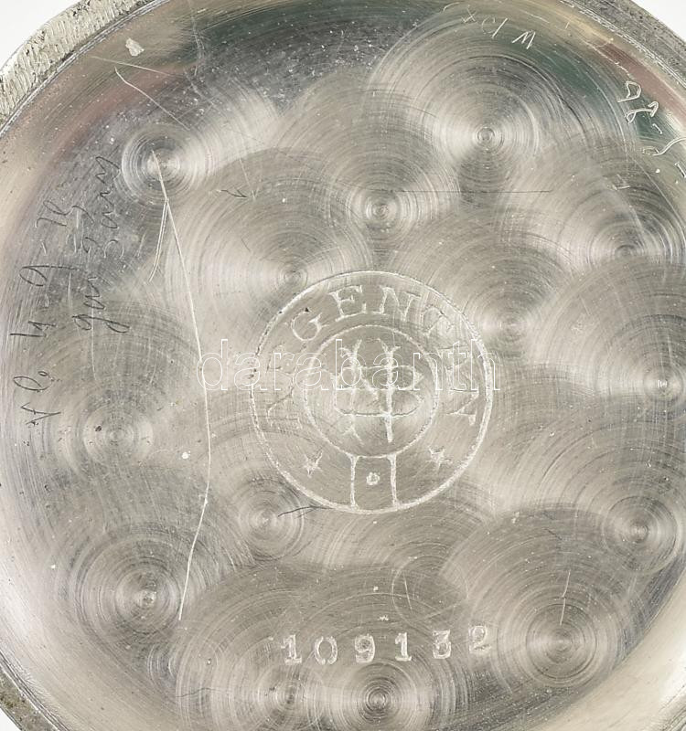 Fém tokos kézi felhúzós zsebóra hibátlan számlappal, d: 44 mm - Image 3