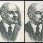 cca 1965-1970 3 db MSZMP párttagsági oklevél és 4 db Lenin szövetkép, 27,5x15,5 és 27,5x20 cm közötti méretekben