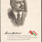 cca 1965-1970 3 db MSZMP párttagsági oklevél és 4 db Lenin szövetkép, 27,5x15,5 és 27,5x20 cm közötti méretekben - Image 4