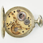 G & D Chronométre szecessziós fém tokos zsebóra. számlapon kisebb sérülésekkel működő, jó állapotban d: 48 mm - Image 4