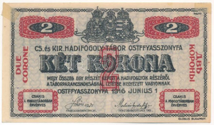 Ostffyasszonyfa/hadifogolytábor 1916. június 1. 2K arab sorozat és sorszámmal, 'MS' jelzéssel T:I- Adamo HHO-2.4.2