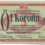 Nagymegyer / hadifogolytábor 1916. július 1. 5K arab sorozat- és sorszámmal és 'MS' jelzéssel T:I- Adamo HHN-1.6.1