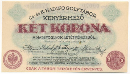 Kenyérmező / Hadifogolytábor 1916. január 15. 2K arab sorozat- és sorszámmal T:I- fo. Adamo HHK-1.7