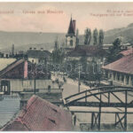 Resica, Resita; Fő utca, Vasúti híd, Boskowitz J. kiadása / main street, railway bridge (EK)