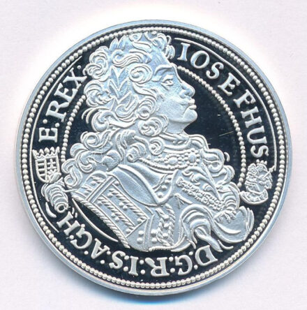 DN 'Magyar tallérok utánveretben - I. József tallérja 1709' Ag emlékérem tanúsítvánnyal (20g/0.999/38,6mm) T:PP