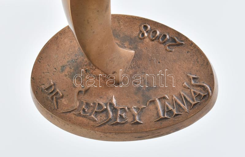 Kutas László: Ellenőrzésért nagydíj bronz szobor, névre szólóan. 33 cm - Image 2