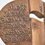 Kutas László: Ellenőrzésért nagydíj bronz szobor, névre szólóan. 33 cm - Image 3