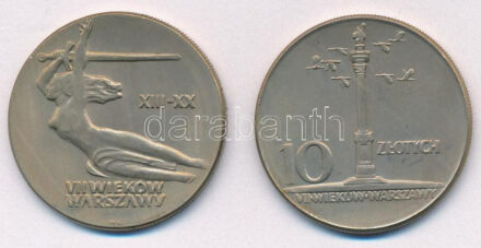 Lengyelország 1965. 10Zl CuNi '700 éves Varsó' (2xklf) T:1 karc Poland 1965. 10 Zlotych CuNi '700th Anniversary of Warsaw' (2xdiff) C:UNC scratch
