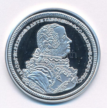 DN 'Magyar tallérok utánveretben - Batthyány Károly herceg tallérja 1764' Ag emlékérem tanúsítvánnyal (20g/0.999/38,6mm) T:PP