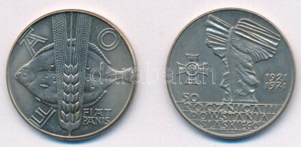 Lengyelország 1971. 10Zl Cu-Ni '50. évforduló - Sziléziai felkelések' + 10Zl 'Fiat Panis' T:1 Poland 1971. 10 Zlotych Cu-Ni '50th Anniversary - Battle of Upper Silesia' + 10 Zlotych 'Fiat Panis' C:UNC