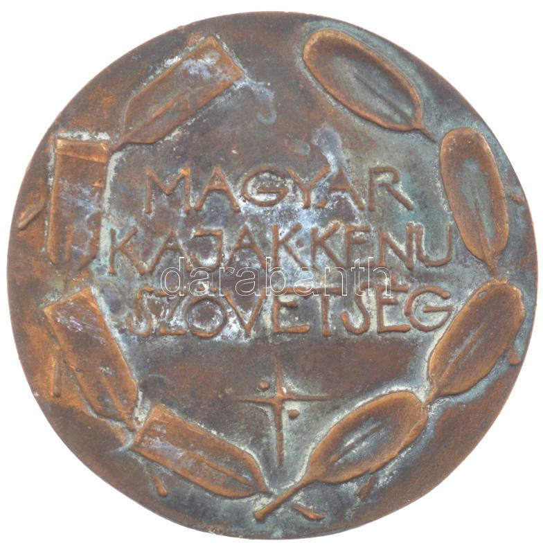 ~1930-1950. 'Magyar Kajakkenu Szövetség' kétoldalas bronz emlékérem (80mm) T:1- patina - Image 2