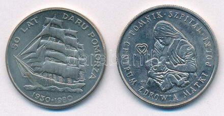 Lengyelország 1980. 20Zl Cu-Ni '50 éves Pomeránia Ajándéka' + 1985. 100Zl Cu-Ni 'Lengyel Anyák Egészségügyi Központja' T:1- Poland 1980. 20 Zlotych Cu-Ni '50 Lat Daru Pomorza' + 1985. 100 Zlotych Cu-Ni 'Szpital Centrum Zdrowia Matki
