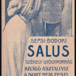 Sepsi-Bodoki Salus székely gyógyforrás, Brázay Kálmán, kétoldalas szecessziós számolócédula