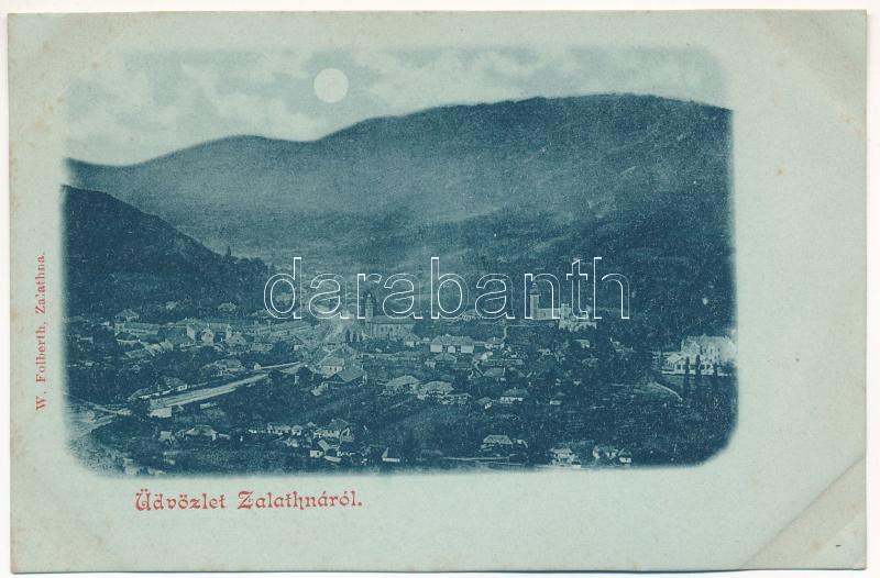 Zalatna, Zlatna; este. W. Folberth kiadása / night (fl)