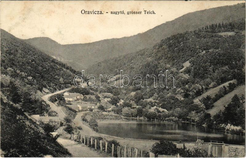 1911 Oravica, Oravita; Nagy tó. Eiszele Bálint kiadása / grosser Teich / lake (fl)