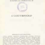 cca 1930 A Ganz-vibrográf. Bp., (1930), Ganz és Társa, 21+1 p.+1 t. Papírkötés. - Image 2