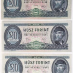 1969 20Ft + 1975. 20Ft + 1980. 20Ft T:II-III közte szép papír