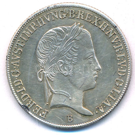1847B 20kr Ag 'V. Ferdinánd' T:1- patina Hungary 1847B 20 Kreuzer Ag 'Ferdinand V' C:AU patina Unger III.:1419., Huszár:2081