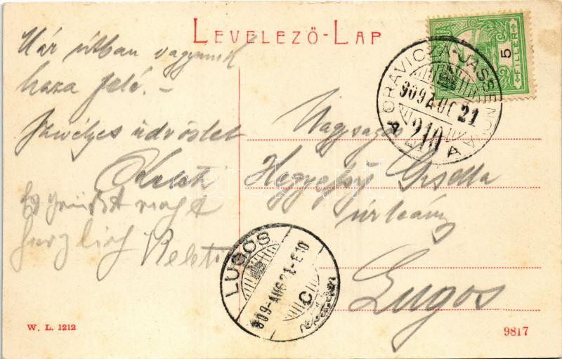 1909 Oravica, Oravita; Bányavölgy. W.L. 1212. / valley - Image 2