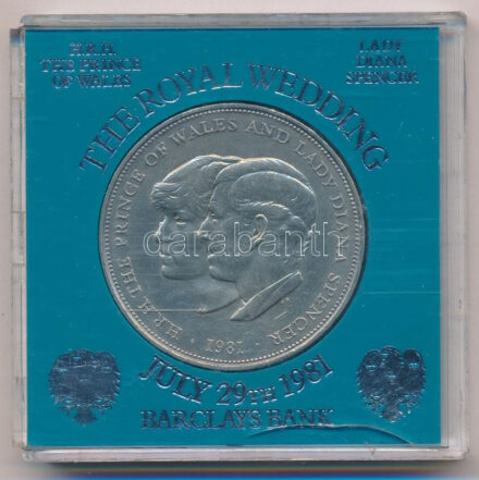 Nagy-Britannia 1981. 25p Cu-Ni 'Károly és Diana esküvője' dísztokban T:1- karc United Kingdom 1981. 25 New Pence Cu-Ni 'Wedding of Prince Charles and Lady Diana' in case C:AU scratch Krause KM#925a