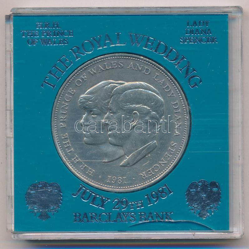 Nagy-Britannia 1981. 25p Cu-Ni 'Károly és Diana esküvője' dísztokban T:1- karc United Kingdom 1981. 25 New Pence Cu-Ni 'Wedding of Prince Charles and Lady Diana' in case C:AU scratch Krause KM#925a
