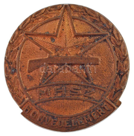 ~1980. 'MHSZ Honvédelemért' tombak jelvény munkadarabja T:1 patina
