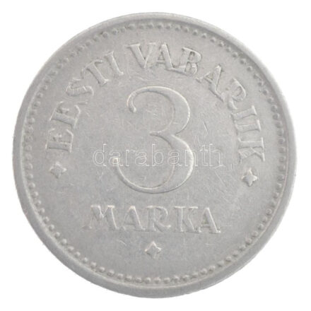 Észtország 1922. 3M Cu-Ni T:2- Estonia 1922. 3 Marka Cu-Ni C:VF Krause KM#2
