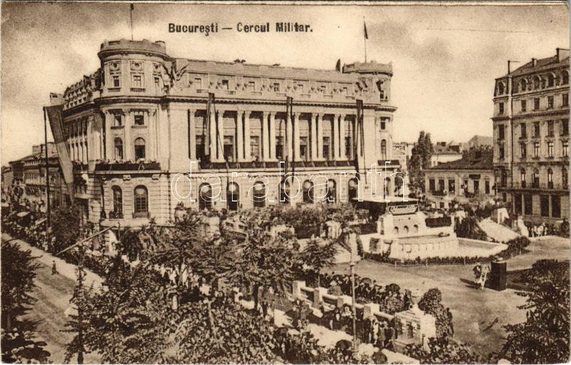 1929 Bucharest, Bukarest, Bucuresti, Bucuresci; Cercul Militar / square (EK)