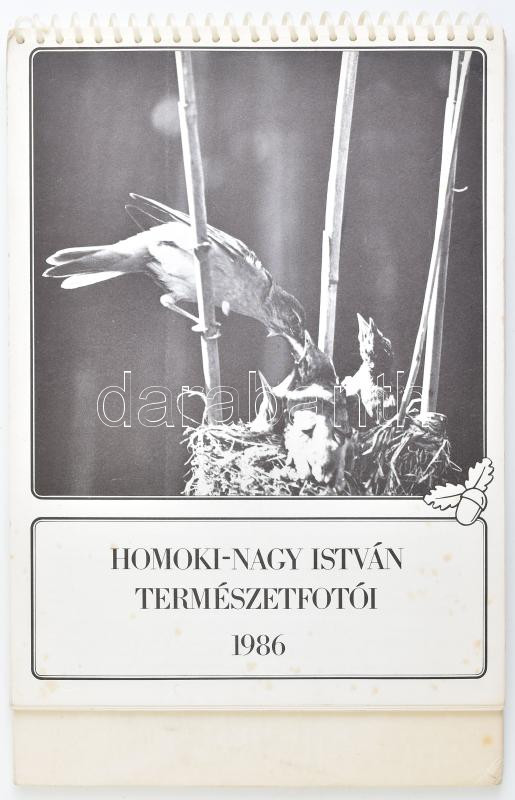 1986 Homoki-Nagy István természetfotóit tartalmazó falinaptár