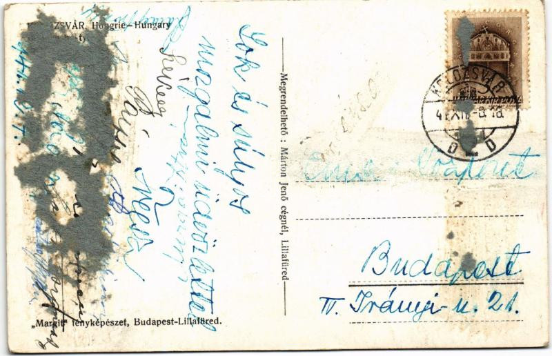 1941 Kolozsvár, Cluj; Bethlen-bástya / bastion tower (ragasztónyom / glue marks) - Image 2