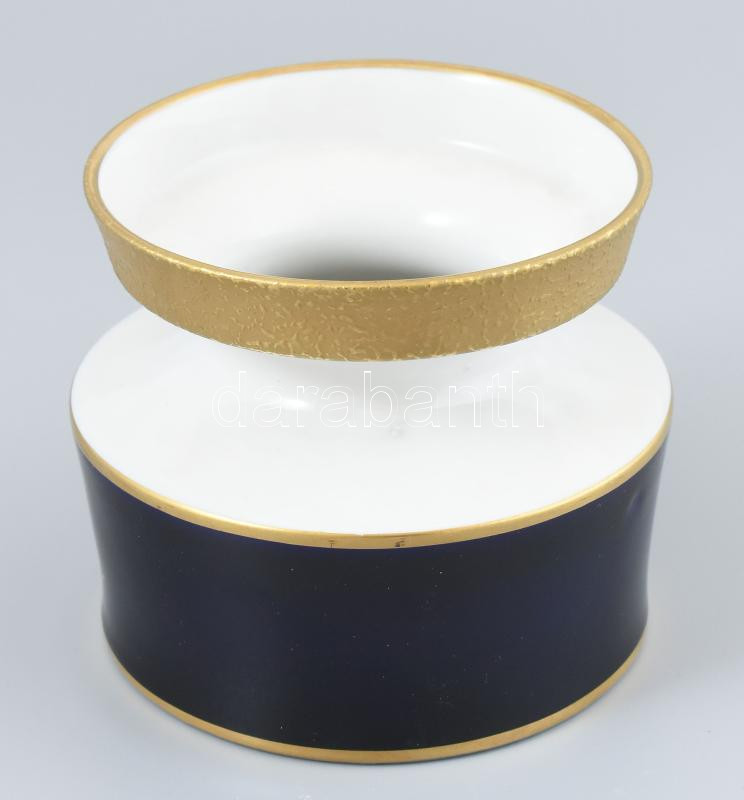 Unter Weissbach porcelán váza, jelzett, kis kopásokkal, m: 8,5 cm