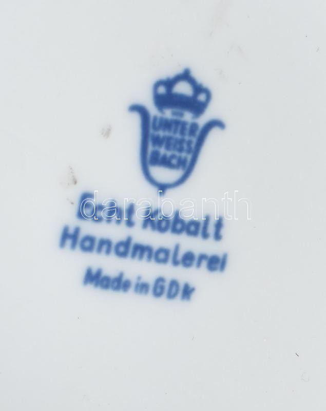 Unter Weissbach porcelán váza, jelzett, kis kopásokkal, m: 8,5 cm - Image 2