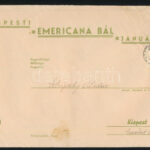 1940 Kispesti Emericana bál meghjívó, eredeti kissé sérült fejléces borítékban - Image 2